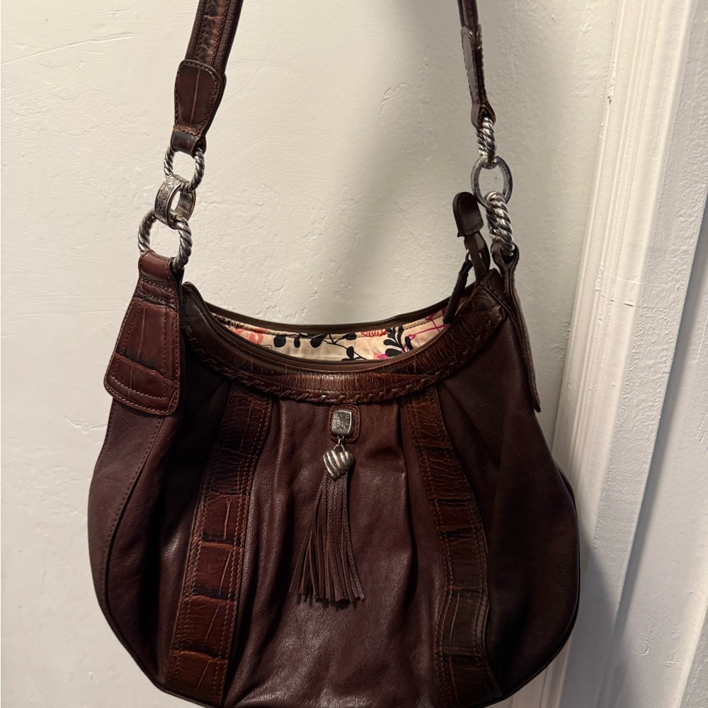 Brighton Dark Brown Leather Shoulder Bag
